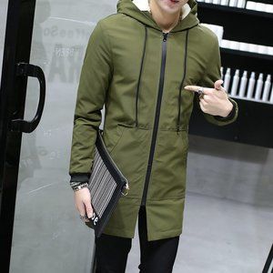 Mens Windbreaker Parkas Cotton Youth Clothing